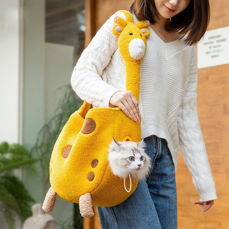 Animal-Shaped Pet Carrier Backpack With Shoulder Strap For Travel