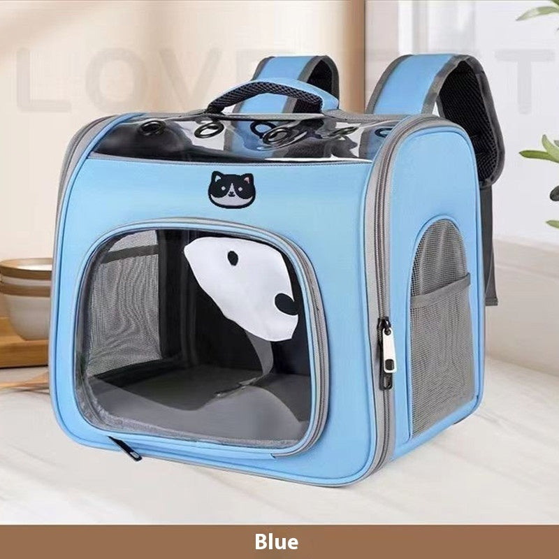 Outdoor Breathable Transparent Pet Carrier With Spacious Design