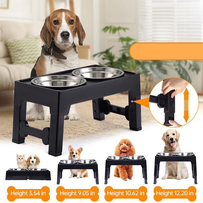 Pet Feeding Bowl with Neck Protection Anti-Tumble Medium Large
