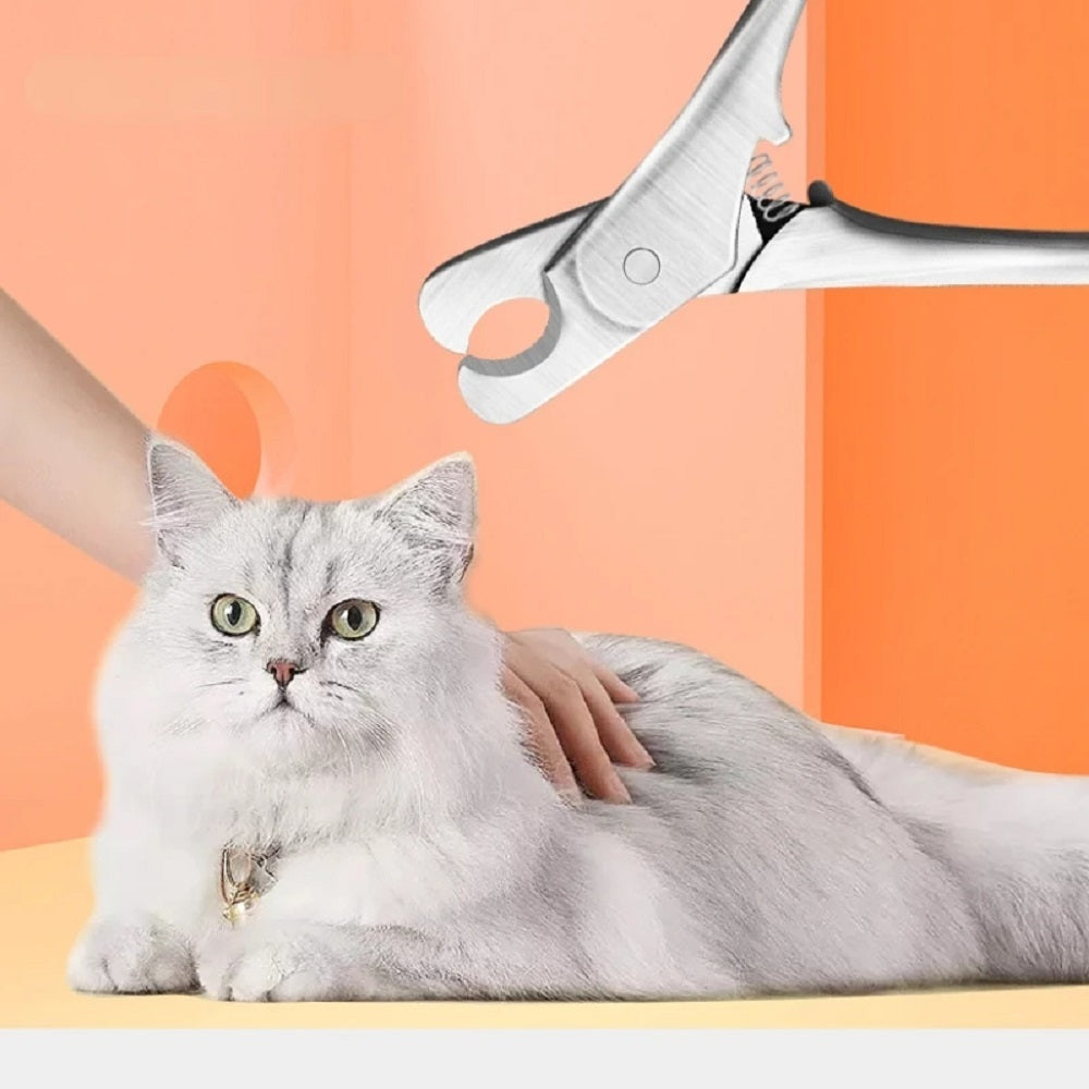 Professional Pet Nail Clipper With Safety Guard Stainless Steel Cutter