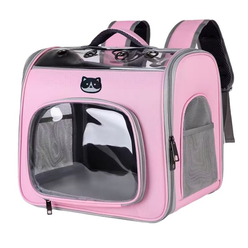 Outdoor Breathable Transparent Pet Carrier With Spacious Design