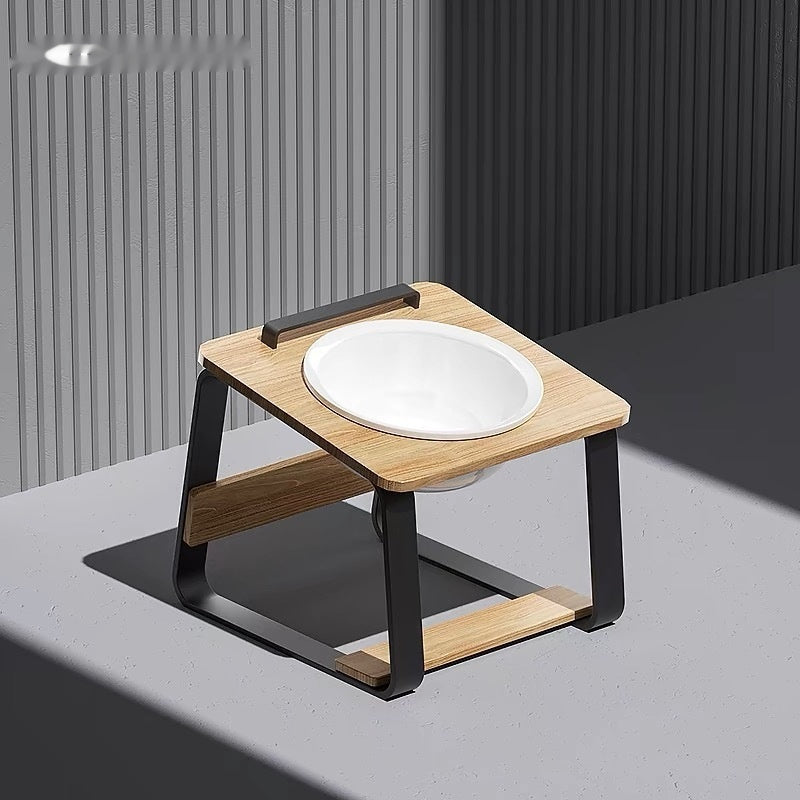 Ceramic Double Pet Bowl Water and Food Holder with Neck Support