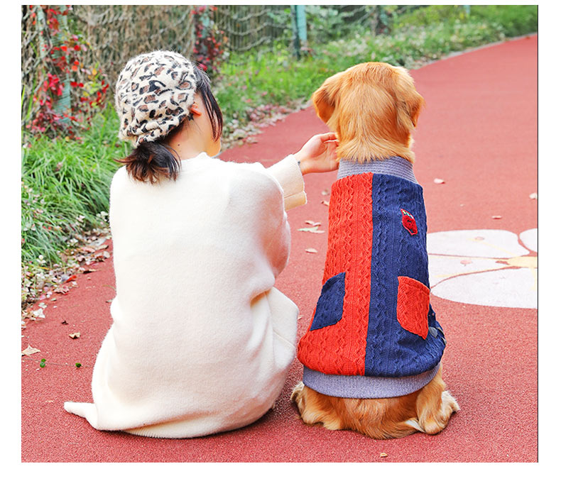 Pet Winter Thickened Sweater Warm Large Knit Clothing