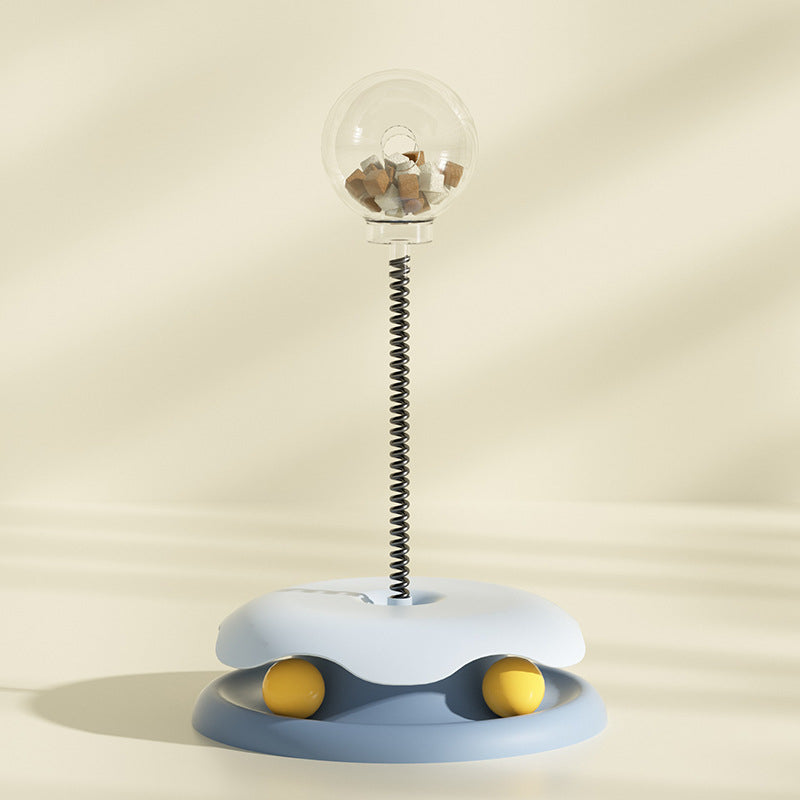 2-in-1 Pet Turntable Ball Toy Interactive Food Dispensing Fun Toy