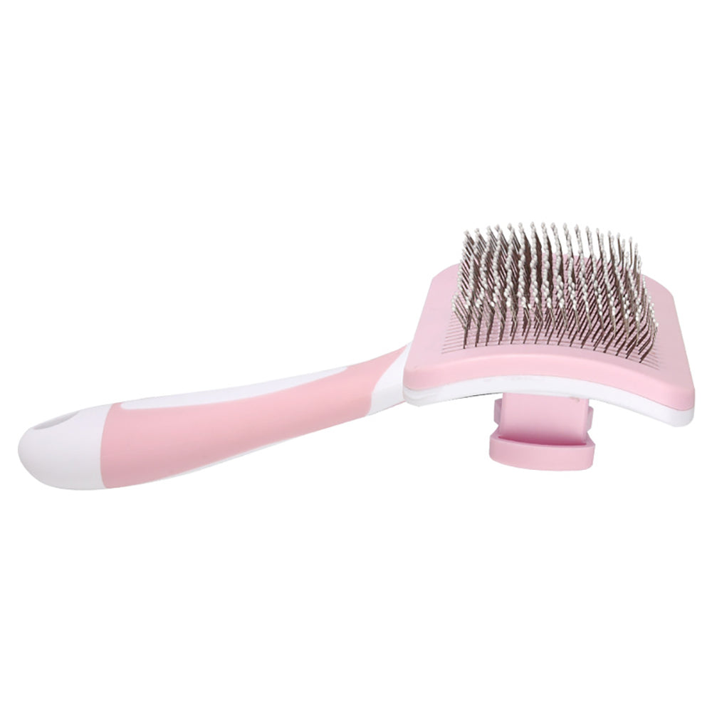 Self Cleaning Slicker Brush For Pet Hair Removal And Grooming