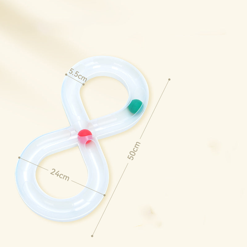 Self-Play Pet Toy Turntable Track Ball Interactive Teasing Stick