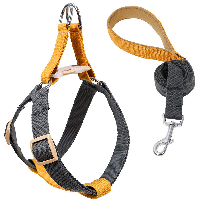 Colorful Pet Drawstring Vest Leash Adjustable Walking Harness