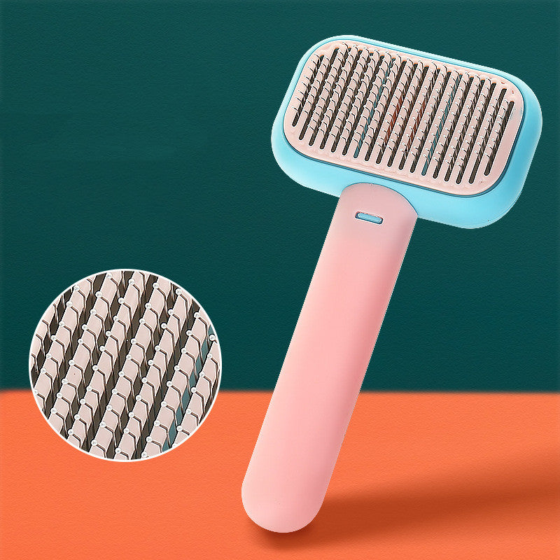 Stainless Steel Pet Grooming Brush For Hair Detangling And Cleaning