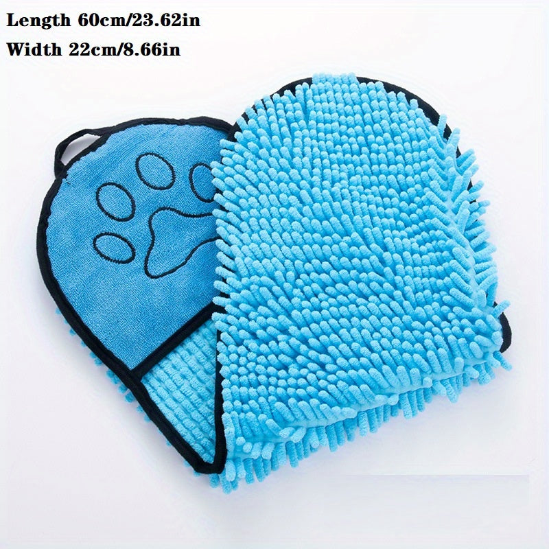 Absorbent Microfiber Pet Towel Quick-Drying with Hand Pockets