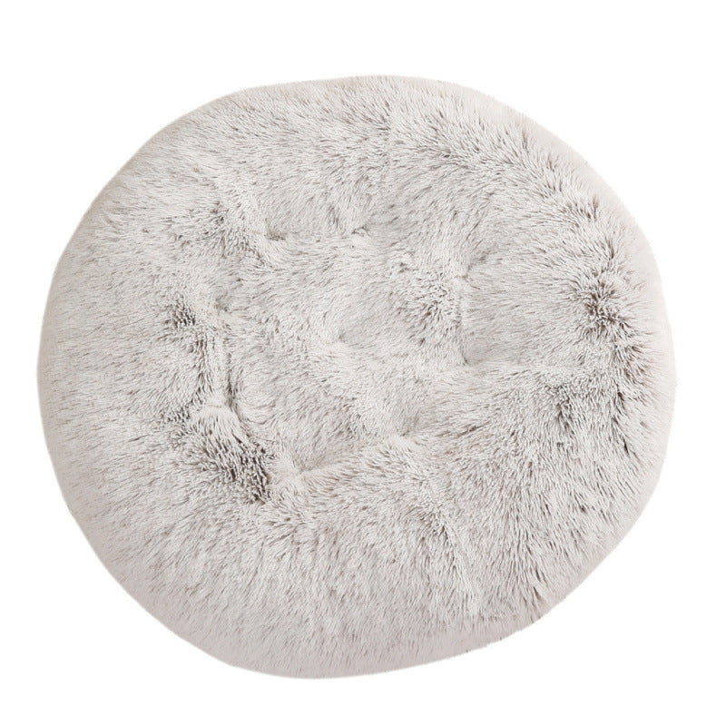 Round Plush Pet Bed Warm Soft Sleep Mat for Pets