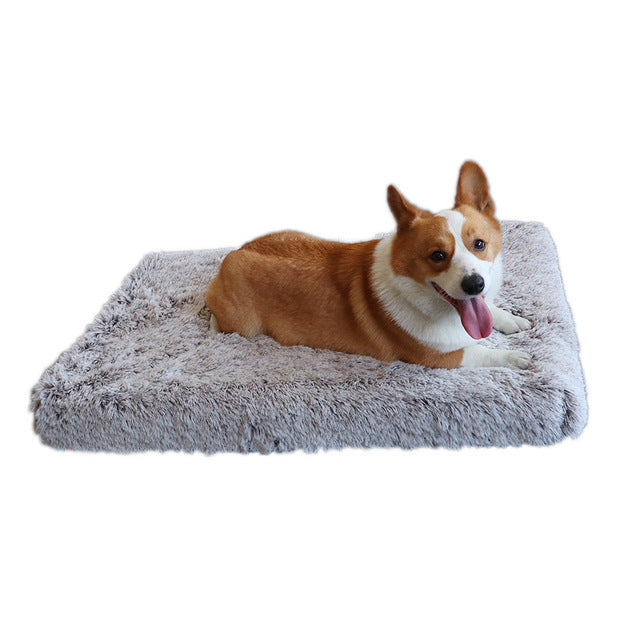 Plush Square Pet Bed Memory Foam Soft Deep Sleep Sofa