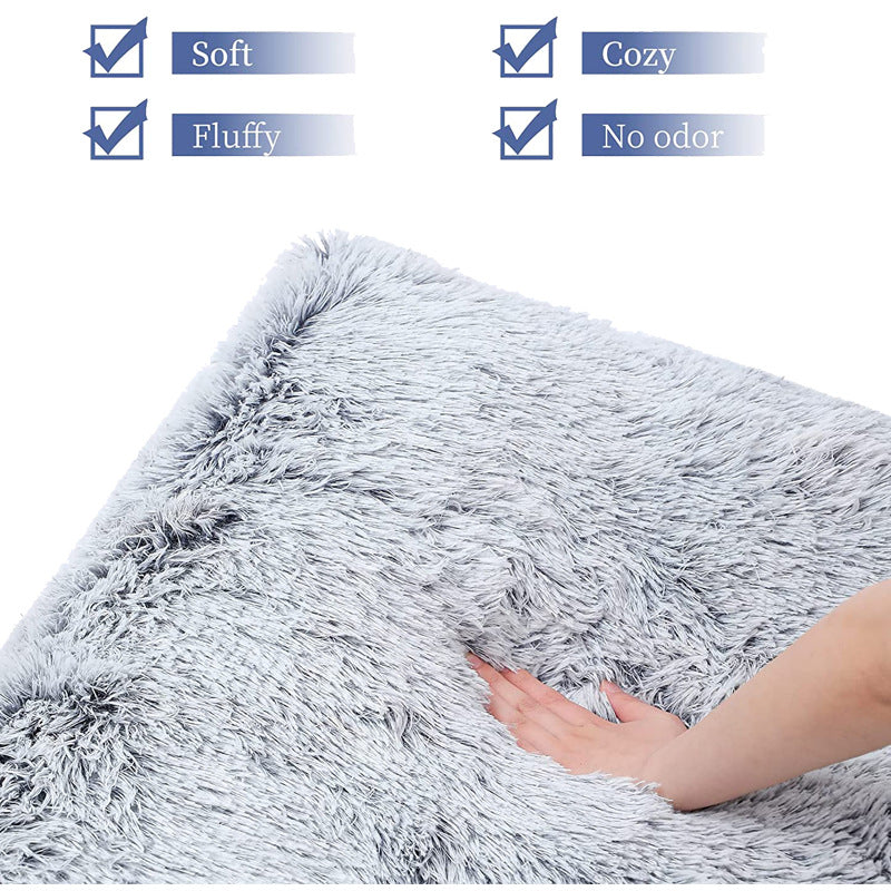 Plush Square Pet Bed Memory Foam Soft Deep Sleep Sofa