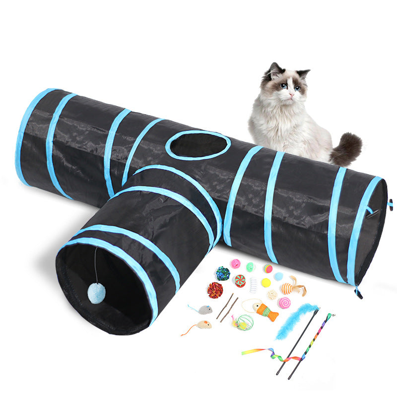 Foldable Pet Tunnel Interactive Climbing Path Fun Toy