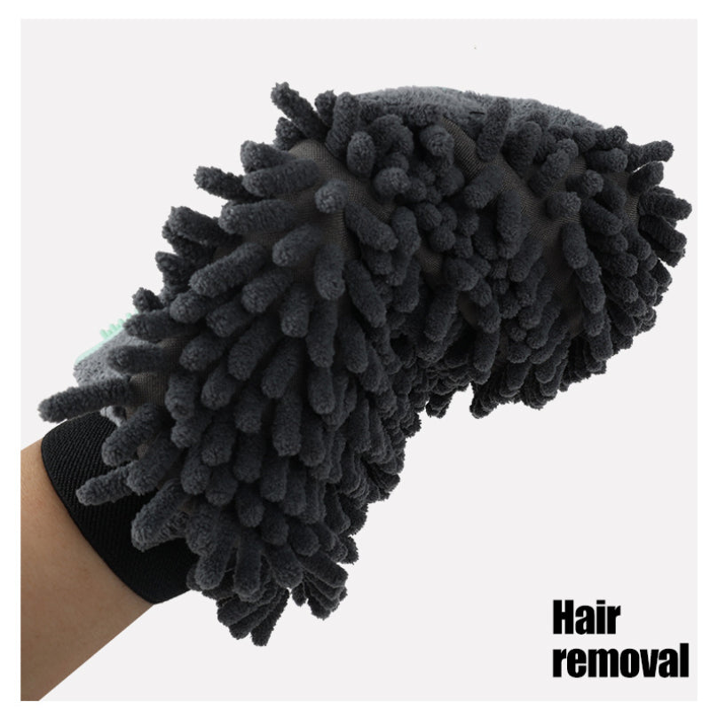 2-In-1 Pet Bathing Brush And Grooming Glove For Cleaning Massaging Drying