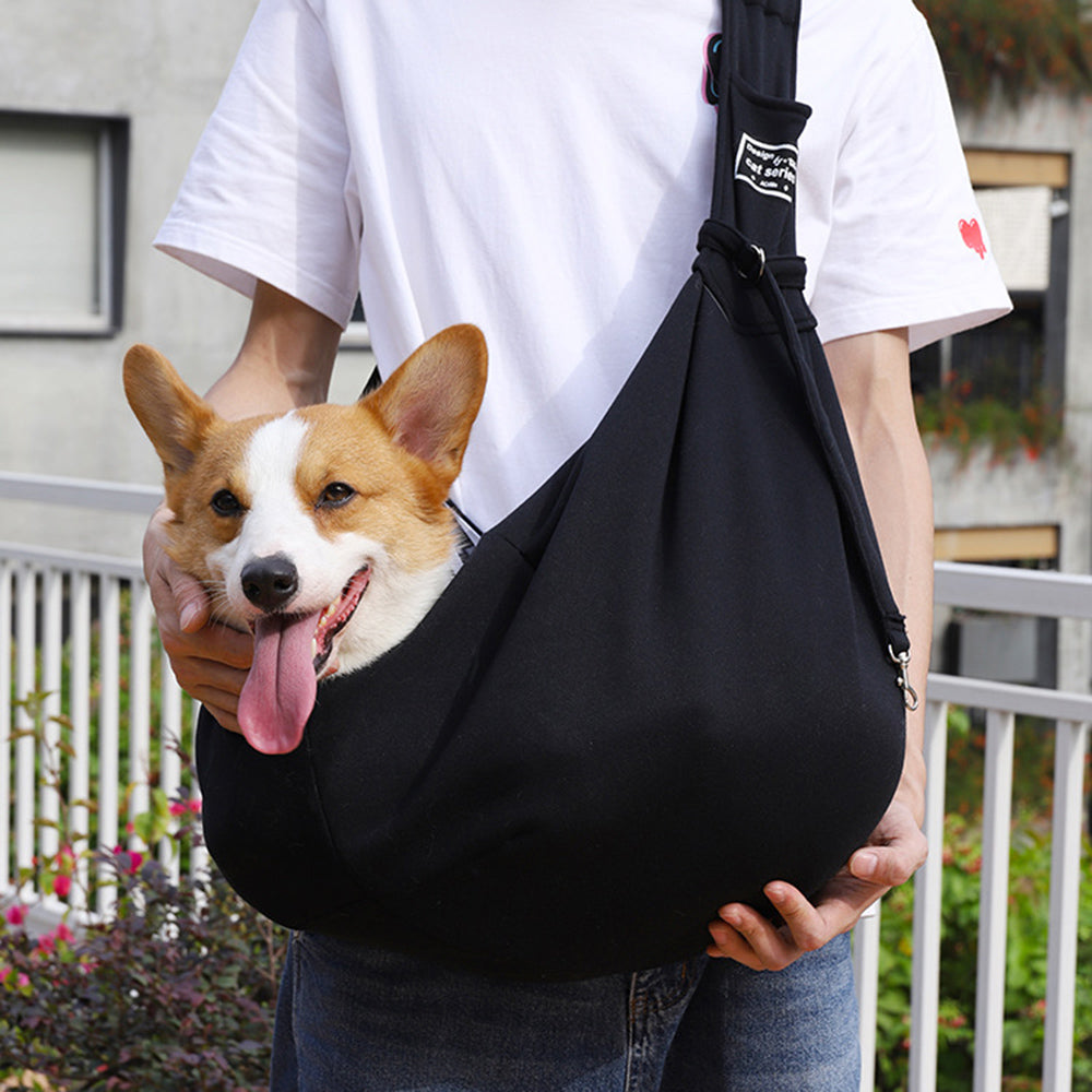Comfortable Cotton Pet Carrier Bag Shoulder Sling Tote For Travel