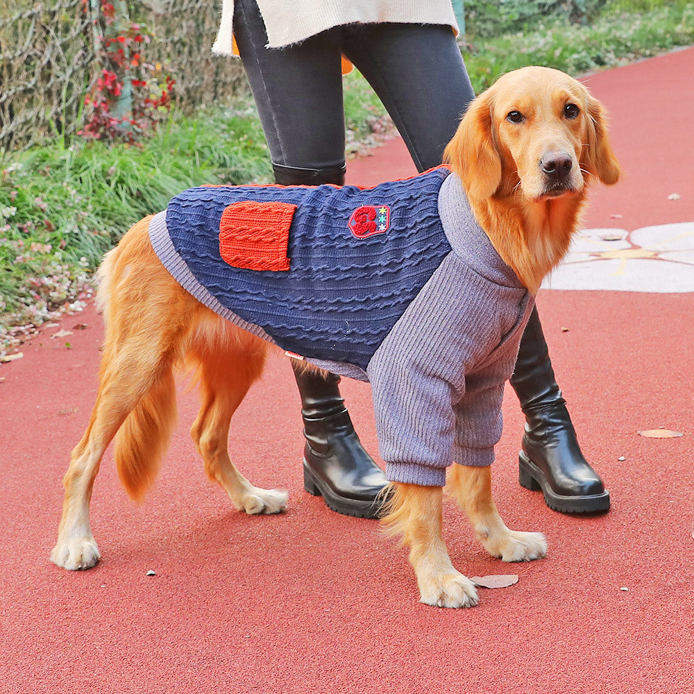 Pet Winter Thickened Sweater Warm Large Knit Clothing