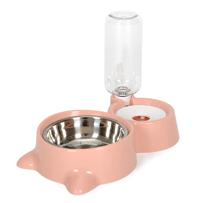 Automatic Pet Food And Water Feeder Bowl Fountain Dispenser