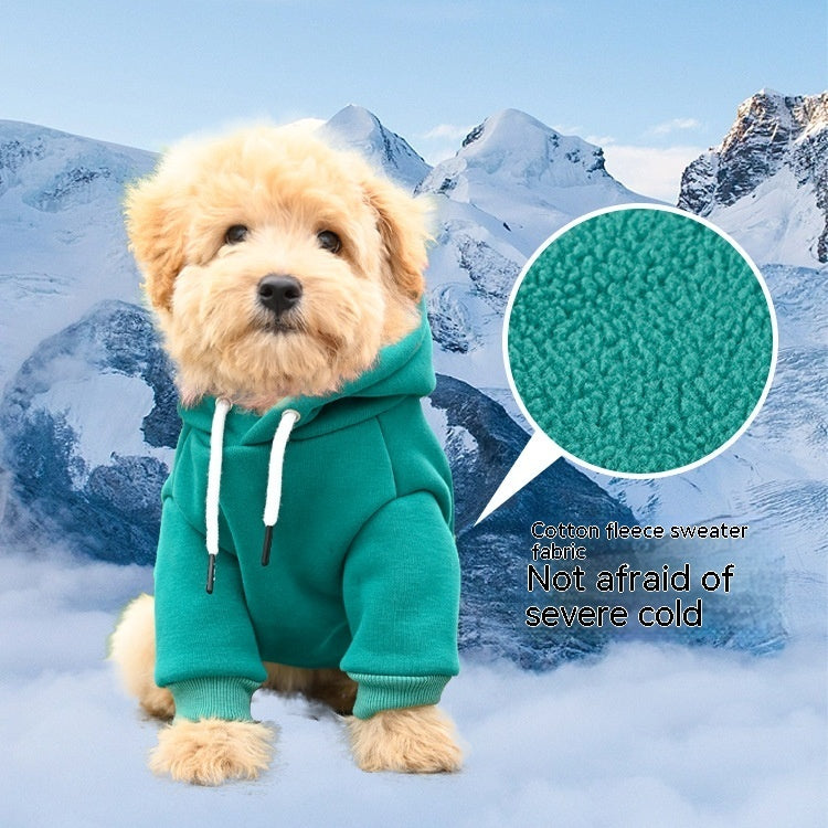 Pet Fashion Hooded Sweater Simple Warm Knit Clothing