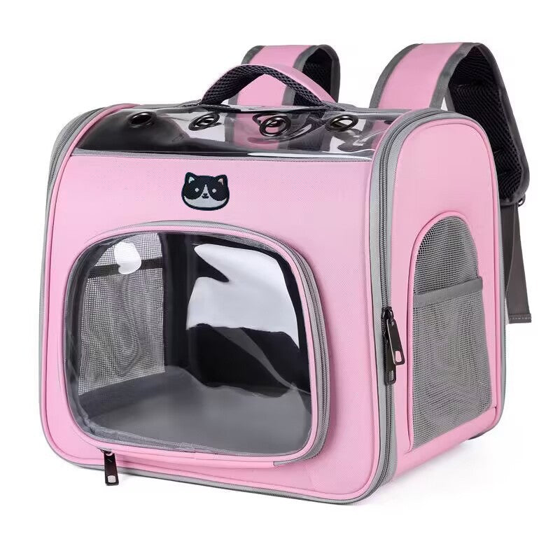 Outdoor Breathable Transparent Pet Carrier With Spacious Design
