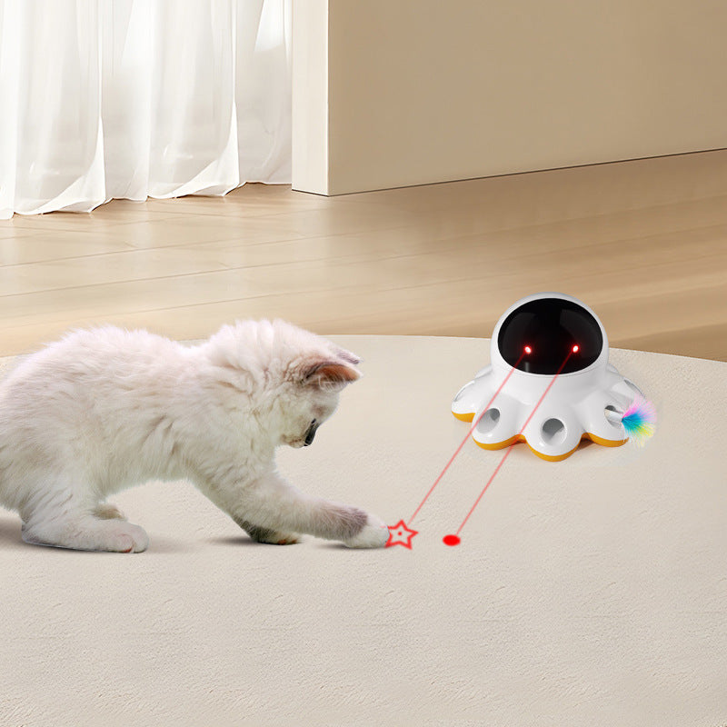 Electric Automatic Pet Teaser Toy Shiny Interactive Fun Toy
